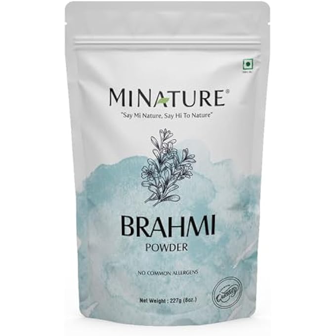 MI NATURE ORGANIC BRAHMI LEAVES POWDER (BACOPA MONNIERI) - 227 G / 8 OZ / 1/2 LB | 100% NATURAL & PURE HAIR CONDITIONER | VEGAN - Image 2